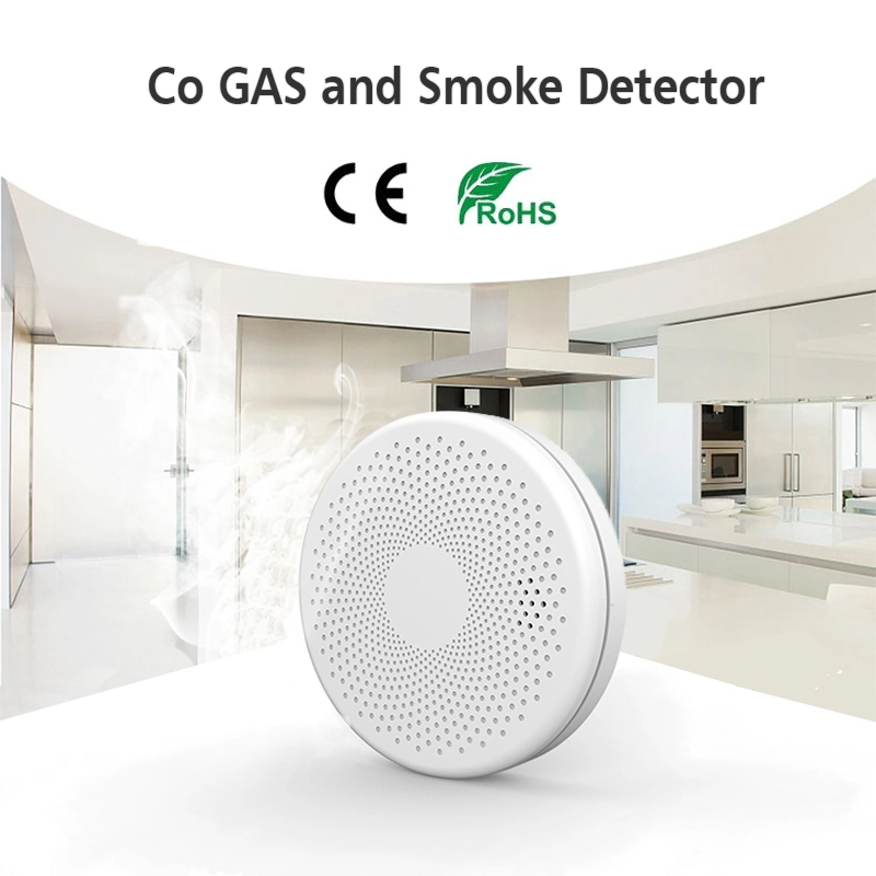 New 2 in 1 Version Tuya WiFi Smart Smoke Detector Sensor &amp; Carbon Monoxide Co Gas Detector Wireless Combination CO2 In1 Alarms