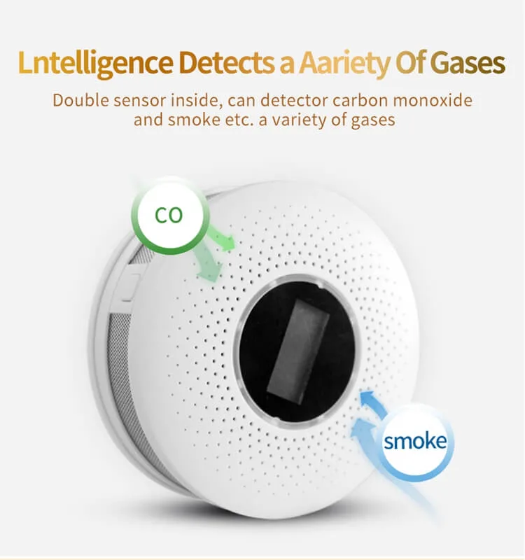 Battery Operated Smoke Co Alarm Detector Combination Smoke and Carbon Monoxide Detector