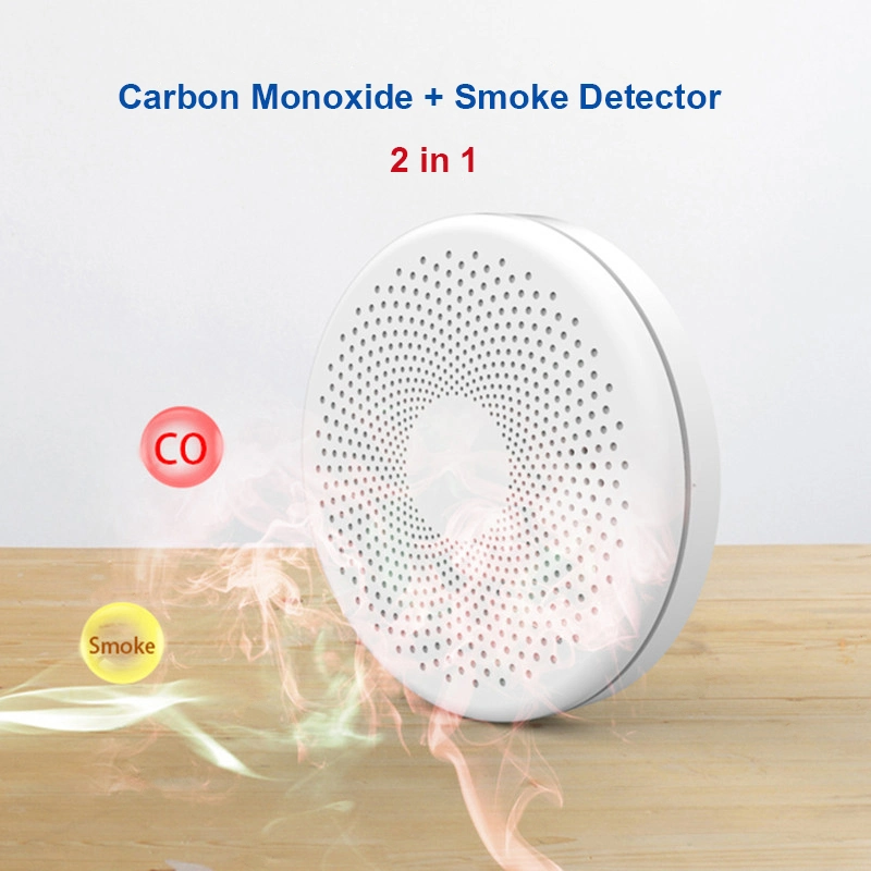 New 2 in 1 Version Tuya WiFi Smart Smoke Detector Sensor &amp; Carbon Monoxide Co Gas Detector Wireless Combination CO2 In1 Alarms