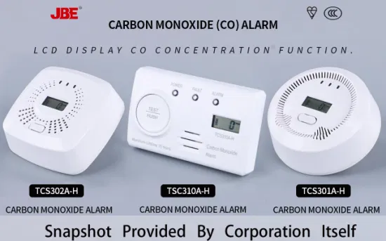 En50291 Battery Operated LCD RF433 Interlinked Carbon Monoxide Detector