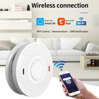 California Fire Protection Listing UL Approved 2 in 1 Combination WiFi Smoke Alarm Co Detector